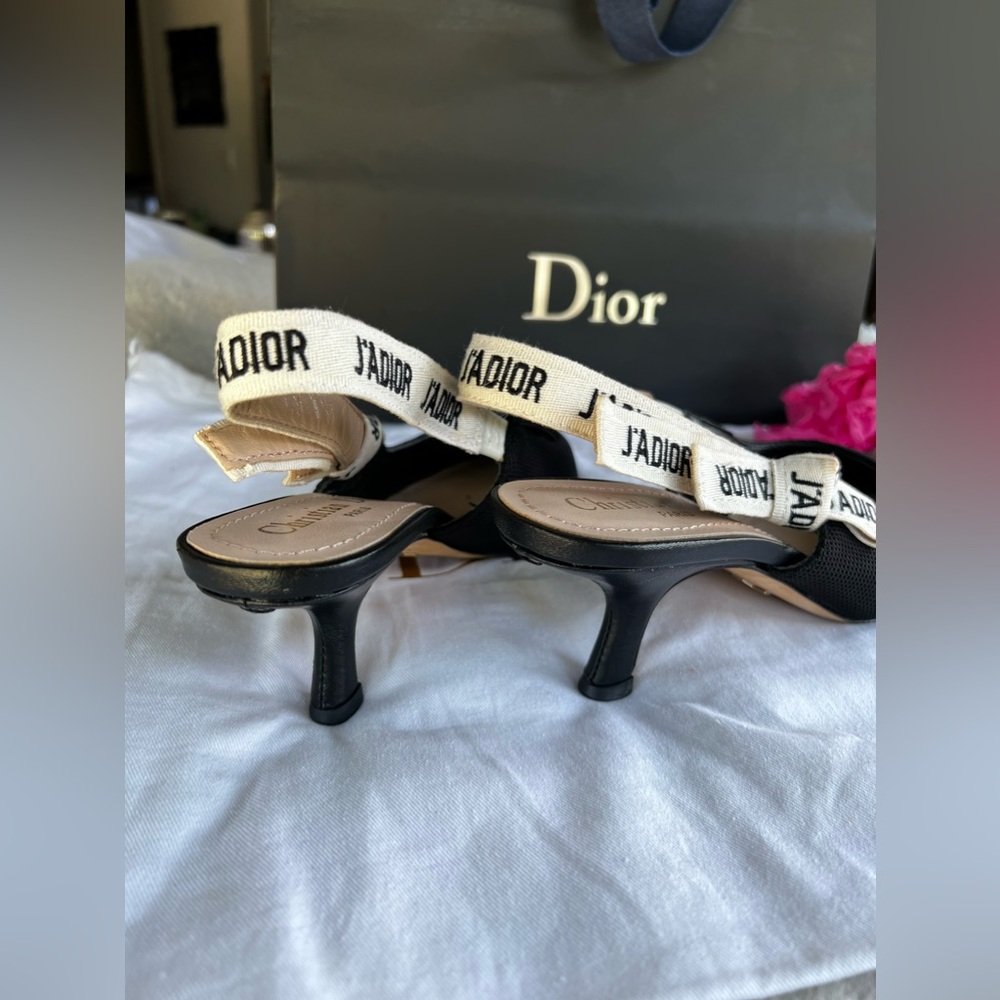 Christian Dior J' Adior Slingback Pumps Size 38 EUC